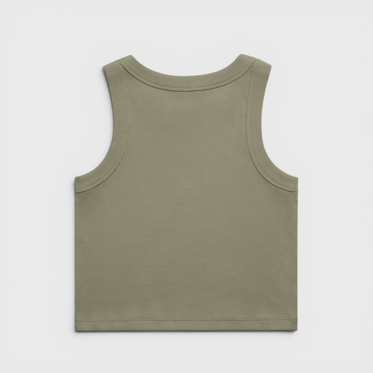 Girls Crop Top | Olive
